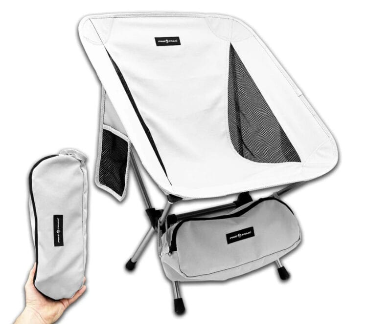 White camping chair for moms.